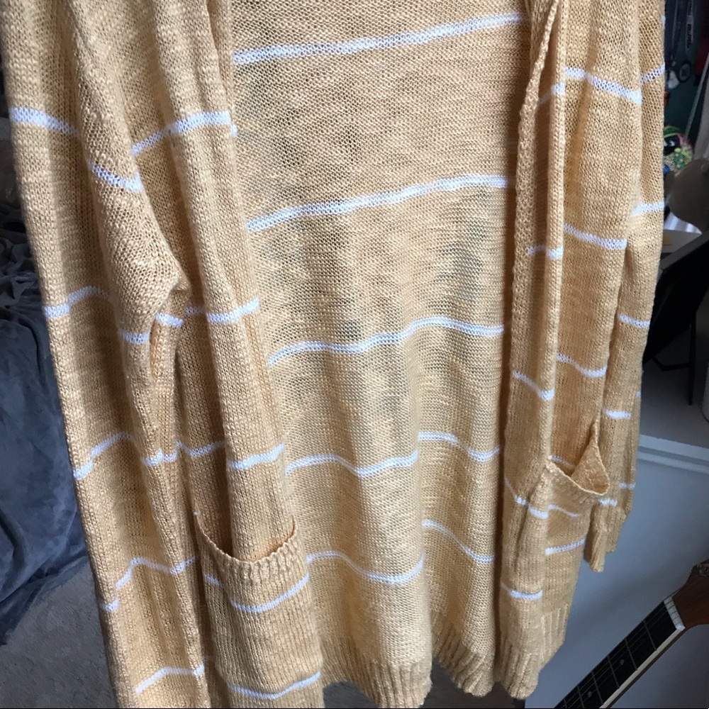 Yellow cardigan